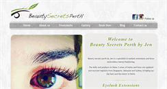 Desktop Screenshot of beautysecretsperth.com.au