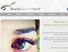 Tablet Screenshot of beautysecretsperth.com.au